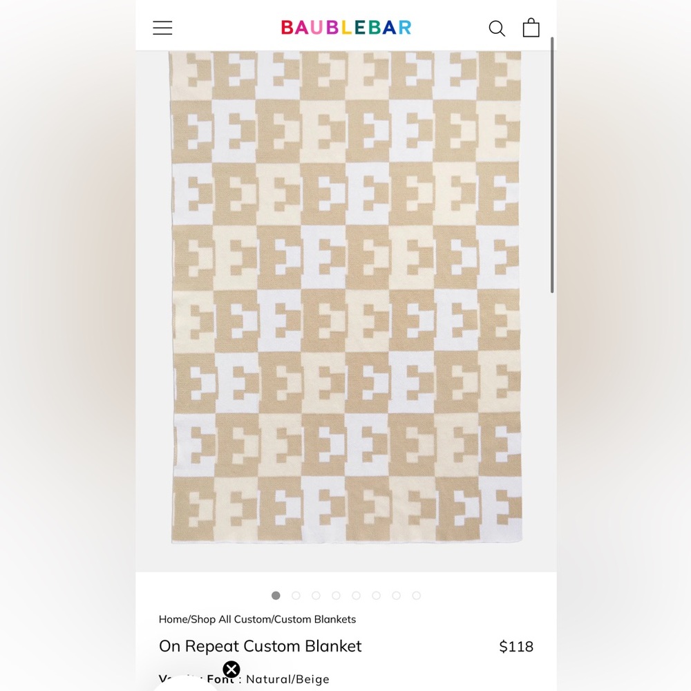 Baublebear on repeat blanket